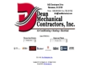 Website Snapshot of DEAN MECHANICAL CONTRACTORS INC