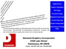Website Snapshot of Diamond Graphics, Inc.