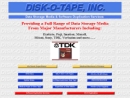 Website Snapshot of DISK-O-TAPE INC