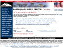 Website Snapshot of Earthquake Supply Center