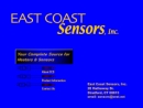 Website Snapshot of East Coast Sensors, Inc.