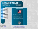 Website Snapshot of Erie Weld Products Inc