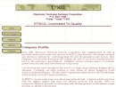 Website Snapshot of Electronic Technical Services Corp.