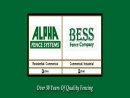 Website Snapshot of Alpha Fence Systems