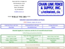 Website Snapshot of CHAIN LINK FENCE & SUPPLY, INC. G, INC.