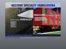 Website Snapshot of Western Specialty Fabrication, Inc.