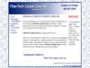 Website Snapshot of FIBERTECH CARPET CARE INC