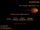 Website Snapshot of Guardian Fire Testing Labs