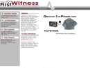 Website Snapshot of FIRST WITNESS VIDEO SURVEILLANCE SYSTEMS