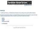 Website Snapshot of FOUNDATION INTERNET SERVICES, LLC