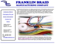 Website Snapshot of Franklin Braid Mfg. Co.