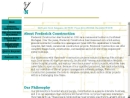 Website Snapshot of FREDERICK CONSTRUCTION INC