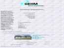 Website Snapshot of GEHM CORPORATION, THE