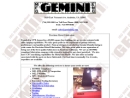 Website Snapshot of Gemini Mfg., Inc.