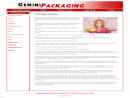 Website Snapshot of Gemini Packaging, Inc.