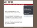 Website Snapshot of GLYPH LANGUAGE SERVICES INC