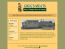 Website Snapshot of Greg's Meat Processing