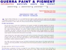 Website Snapshot of Guerra Paint & Pigment