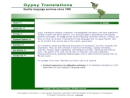 Website Snapshot of GYPSY TRANSLATIONS
