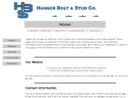 Website Snapshot of Hanger Bolt & Stud Co., Inc.