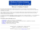 Website Snapshot of Hardware Products Company