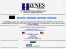 Website Snapshot of Haynes Corp.