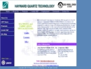 Website Snapshot of Hayward Quartz Technology, Inc.