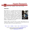 Website Snapshot of HAZEN RESEARCH, INC.