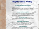 Website Snapshot of Heights Offset Printing