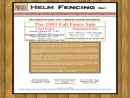 Website Snapshot of Helm Fencing, Inc.
