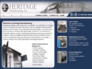Website Snapshot of Heritage Mfg.