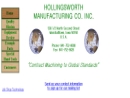 Website Snapshot of Hollingsworth Mfg. Co.