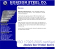 Website Snapshot of HORIZON STEEL CO