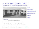 Website Snapshot of Marston Co., I. G.