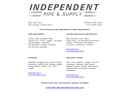 Website Snapshot of Independent Pipe And Supply