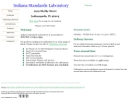 Website Snapshot of Indiana Standards Laboratory
