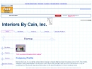 Website Snapshot of Interiors By Cain, Inc.