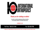 Website Snapshot of International Orthopedics, Inc.
