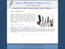 Website Snapshot of Indiana Precision Forge, LLC