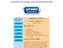 Website Snapshot of JAYBIRD AUTOMATION INC