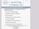 Website Snapshot of Jordan Sign Co., Inc.