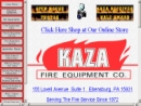 Website Snapshot of Kaza Fire Equipment Company