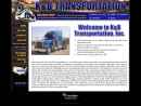 Website Snapshot of K & B Transportation