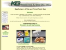 Website Snapshot of K G Marketing & Bag Co.