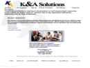 Website Snapshot of K & A SOLUTIONS LIMITED LIABILITY COMPANY