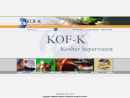 Website Snapshot of Kof-K Kosher Supervision