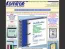 Website Snapshot of Komtrak(R) Loose-Leaf Binders