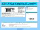 Website Snapshot of LILLY'S MEDICAL AND SURGICAL SUPPLY