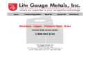 Website Snapshot of Lite Gauge Metals, Inc.