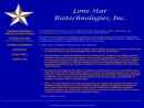 Website Snapshot of LONE STAR BIOTECHNOLOGIES INC